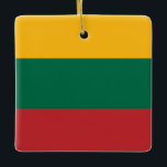 Adorno De Cerámica Bandera de Lituania (lituana)<br><div class="desc">Productos de bandera mundial de personalizable - Por favor,  no dude en añadir su propio texto.</div>