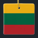 Adorno De Cerámica Bandera de Lituania (lituana)<br><div class="desc">Productos de bandera mundial de personalizable - Por favor,  no dude en añadir su propio texto.</div>