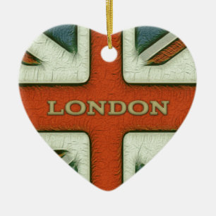 Adorno De Cerámica Bandera de Londres Reino Unido