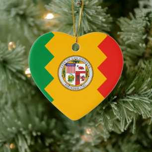 Adorno De Cerámica Bandera de Los Ángeles, California
