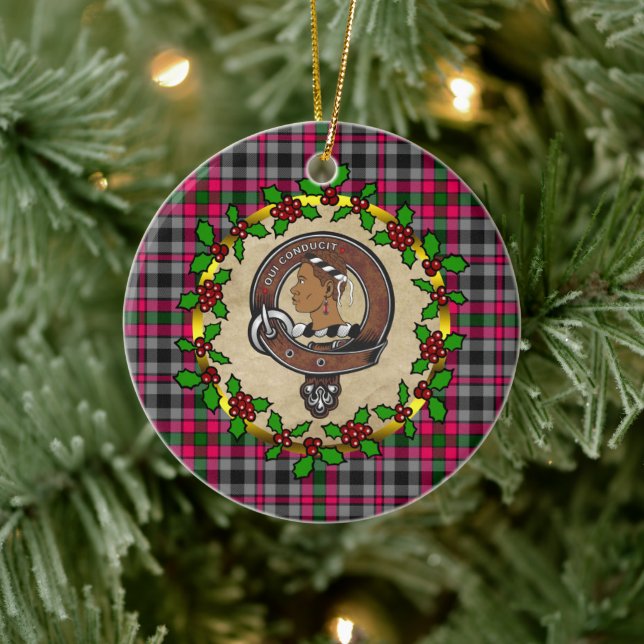 Adorno De Cerámica Bandera de los Clanes de Borthwick y navidades per (Árbol)