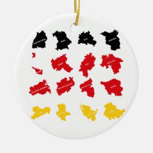 Adorno De Cerámica Bandera de los Estados alemanes