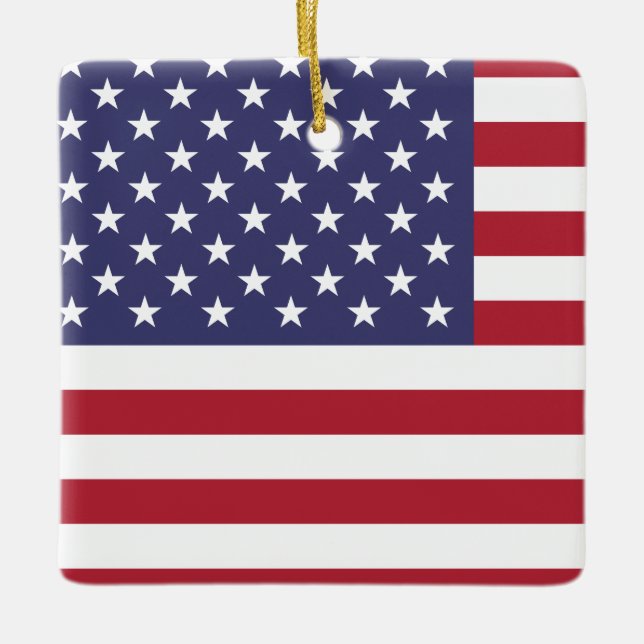 Adorno De Cerámica Bandera de los Estados Unidos (Estados Unidos) (Anverso)