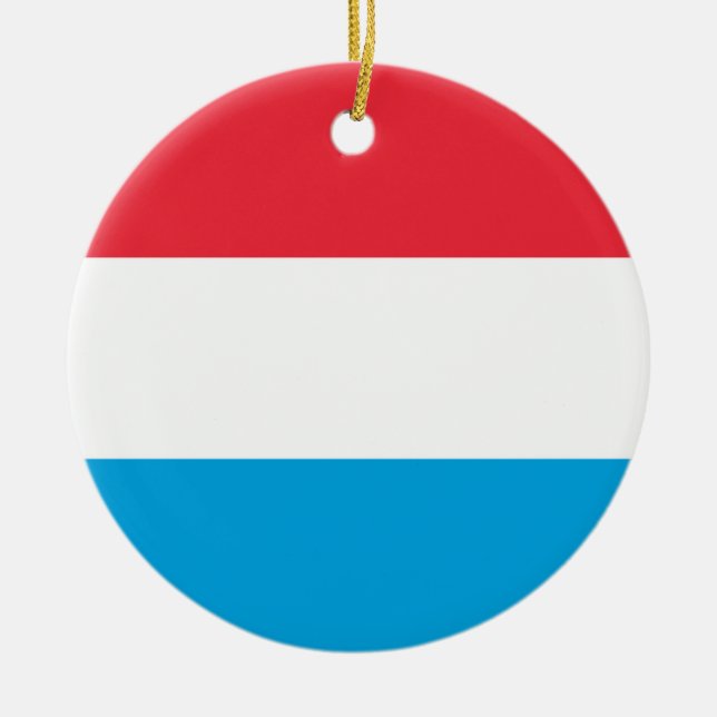 Adorno De Cerámica Bandera de Luxemburgo (Frente)