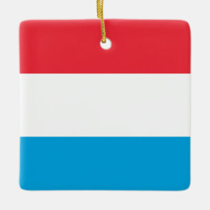Adorno De Cerámica Bandera de Luxemburgo