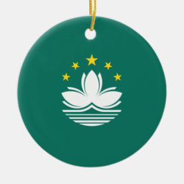 Adorno De Cerámica Bandera de Macao (región china)