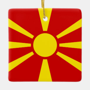 Adorno De Cerámica Bandera de Macedonia (macedonia)