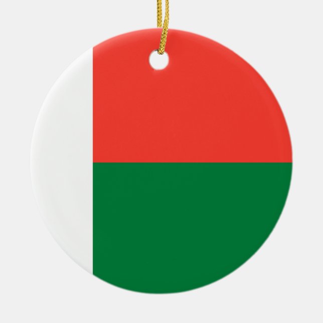 Adorno De Cerámica Bandera de Madagascar (Frente)