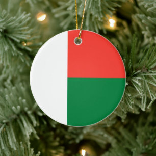 Adorno De Cerámica Bandera de Madagascar (país africano)