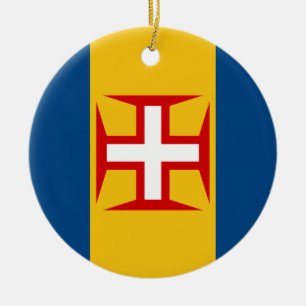 Adorno De Cerámica Bandera de Madeira (Portugal)