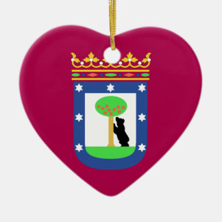 Adorno De Cerámica Bandera de Madrid España (ciudad)