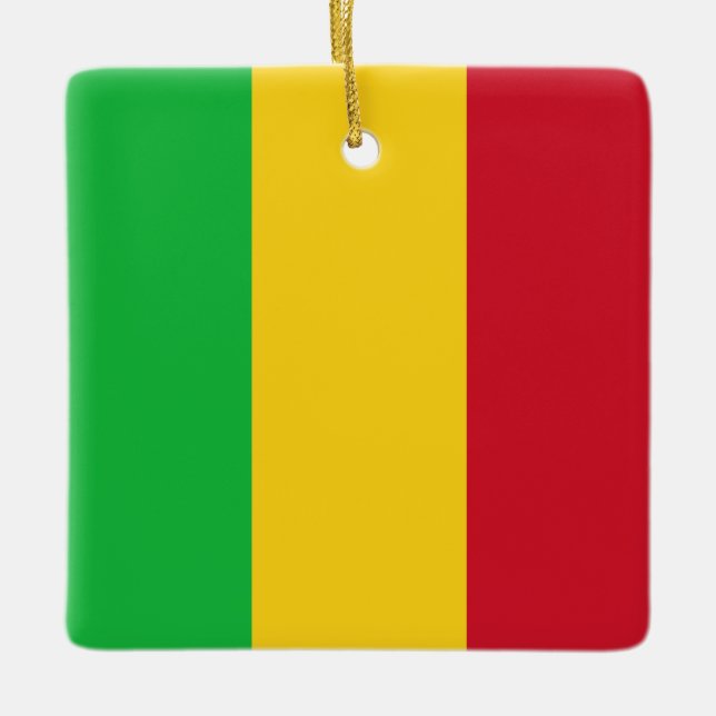 Adorno De Cerámica Bandera de Mali (Anverso)