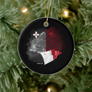 Adorno De Cerámica bandera de Malta