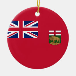 Adorno De Cerámica Bandera de Manitoba