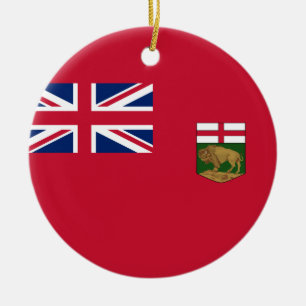 Adorno De Cerámica Bandera de Manitoba
