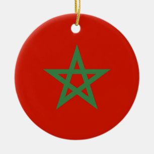 Adorno De Cerámica Bandera de Marruecos