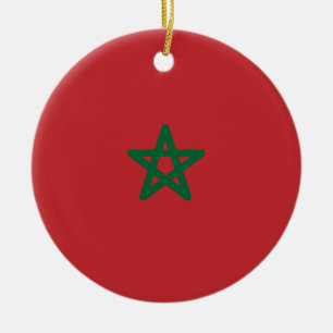 Adorno De Cerámica Bandera de Marruecos