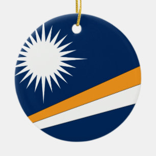Adorno De Cerámica Bandera de Marshall Islands