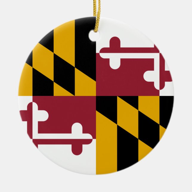 Adorno De Cerámica Bandera de Maryland (Frente)