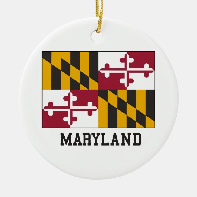 Adorno De Cerámica Bandera de Maryland (Frente)