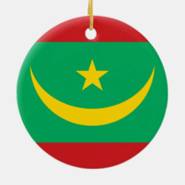 Adorno De Cerámica Bandera de Mauritania