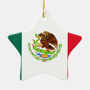 Adorno De Cerámica Bandera de México