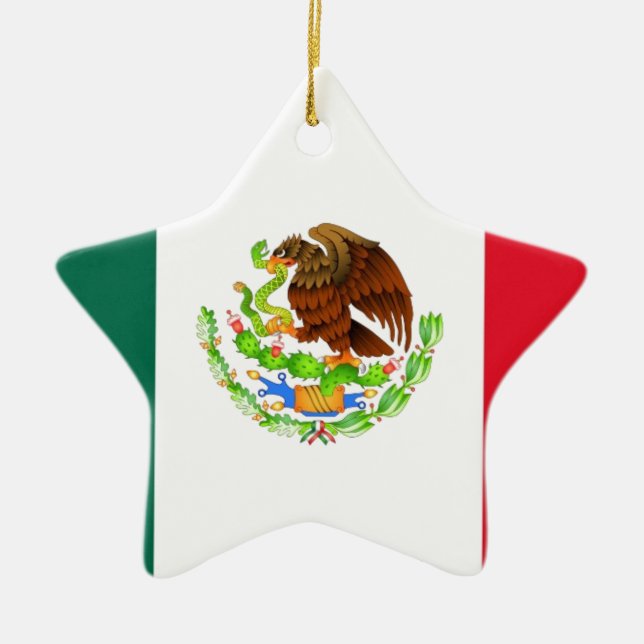 Adorno De Cerámica Bandera de México (Frente)