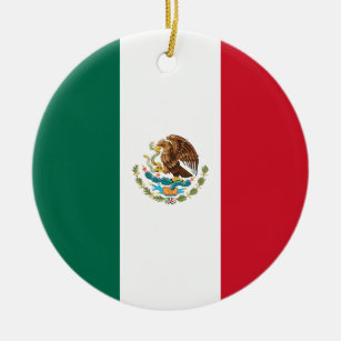 Adorno De Cerámica Bandera de México