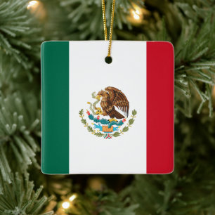 Adorno De Cerámica Bandera de México