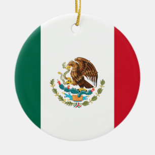 Adorno De Cerámica Bandera de México