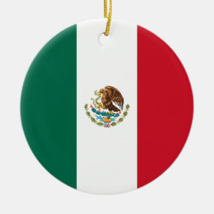 Adorno De Cerámica Bandera de México