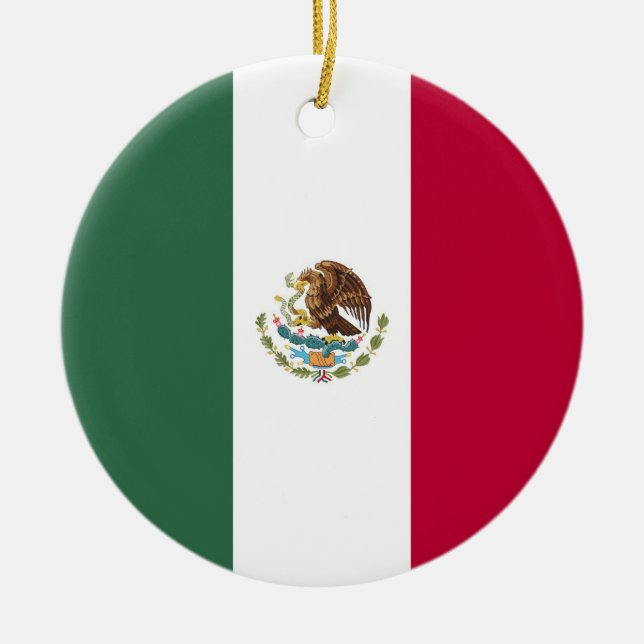 Adorno De Cerámica Bandera de México (Frente)