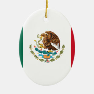 Adorno De Cerámica Bandera de México - Bandera de México