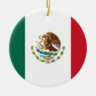 Adorno De Cerámica Bandera de México - Bandera de México