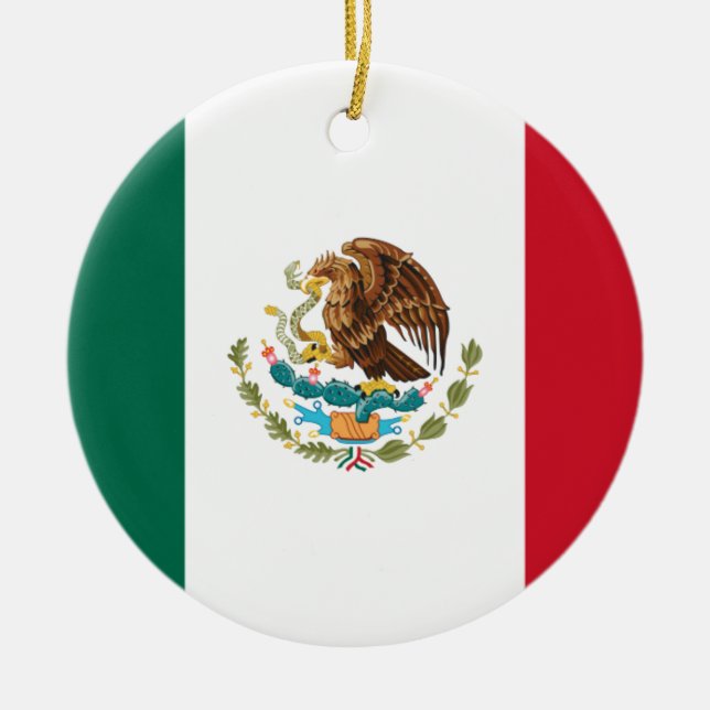 Adorno De Cerámica Bandera de México - Bandera de México (Frente)