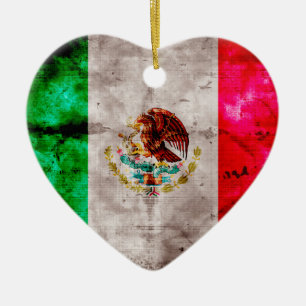 Adorno De Cerámica Bandera de México de época meteorológica