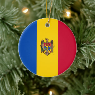 Adorno De Cerámica Bandera de Moldavia