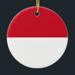 Adorno De Cerámica Bandera de Mónaco<br><div class="desc">Bandera de Mónaco</div>