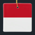 Adorno De Cerámica Bandera de Mónaco<br><div class="desc">Productos de bandera mundial de personalizable - Por favor,  no dude en añadir su propio texto.</div>
