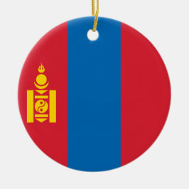 Adorno De Cerámica Bandera de Mongolia