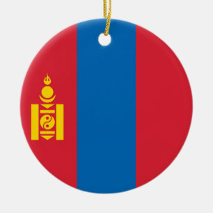 Adorno De Cerámica Bandera de Mongolia