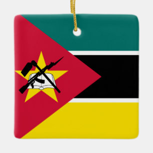 Adorno De Cerámica Bandera de Mozambique