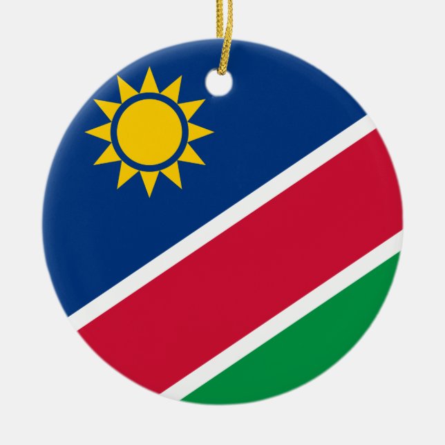 Adorno De Cerámica Bandera de Namibia (Namibia) (Frente)