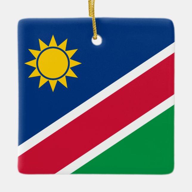 Adorno De Cerámica Bandera de Namibia (Namibia) (Anverso)