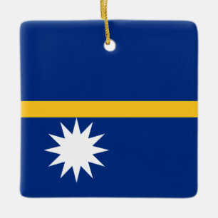 Adorno De Cerámica Bandera de Nauru
