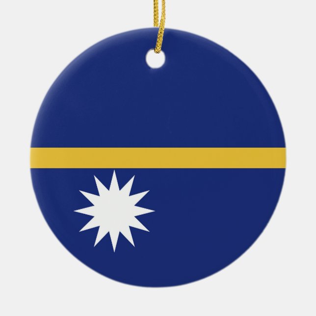 Adorno De Cerámica Bandera de Nauru (Frente)