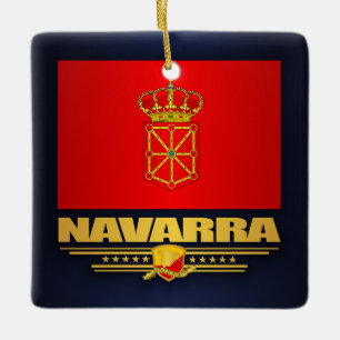 Adorno De Cerámica Bandera de Navarra (Navarra)