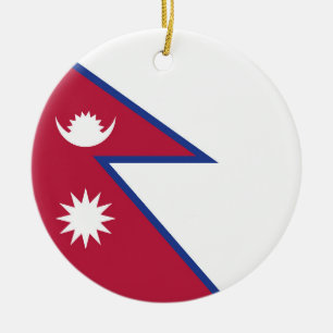 Adorno De Cerámica Bandera de Nepal