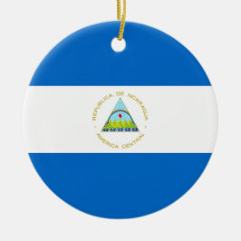 Adorno De Cerámica Bandera de Nicaragua