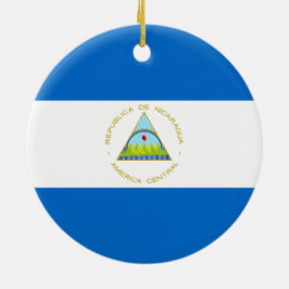Adorno De Cerámica Bandera de Nicaragua